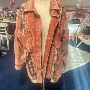Rust Corduroy Utility Jacket